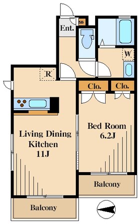 ル・プティ・ニ弦巻の物件間取画像